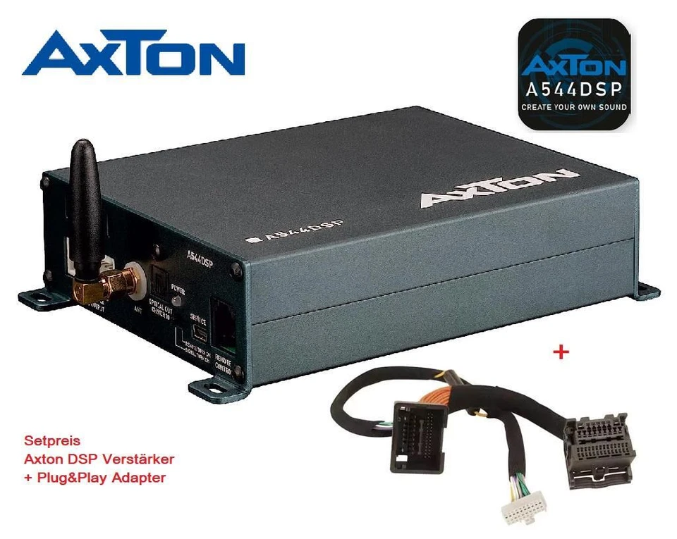 Axton A544DSP sehr kleiner 4-Kanal Verstärker Endstufe mit DSP Sound-Prozessor