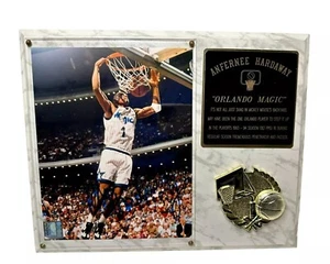 Anfernee Penny Hardaway Orlando Magic Foto Oficial Dunk Firmado Placa de Madera Certificado de Autenticidad - Imagen 1 de 8