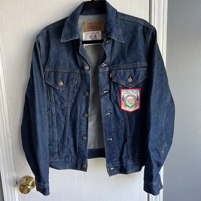 Vintage 1984 Olympics Team USA Los Angeles Levi's Denim Jean Jacket Sz 38 RARE - Image 1 of 4