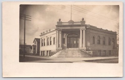 Postcard RPPC Carnegie Library Watertown South Dakota circa 1907 - Image 1 of 2