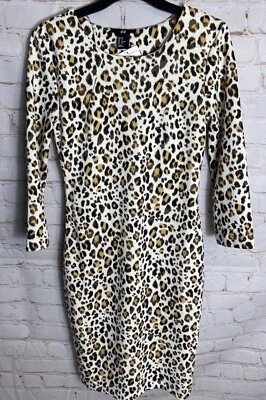 Women’s H&M Animal Print Bodycon Dress Size XS New With Tags - Image 1 of 4