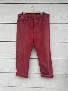 Vintage Levi’s 501’s burgundy jeans size W 40 L 36 - Picture 1 of 9