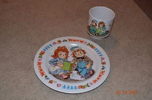 RAGGEDY ANN & ANDY DISH SET - VINTAGE 1969 - Picture 1 of 2