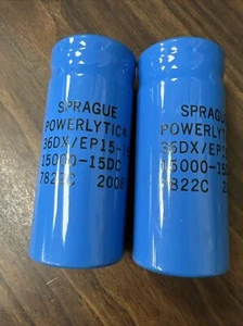 15,000uF 15DC (2pcs.) SPRAGUE capacitor Aluminum Electrolytic 15000-15DC - Picture 1 of 3