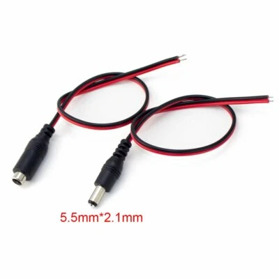 Male Female DC Power Cable DC 12V 5A Plugs Connectors for CCTV Security Camera  - Image 1 of 4
