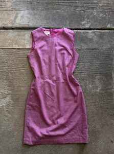 Talbots Sheath Mini Dress Womens 6 Petites Pink / Purple Wool Blend Sleeveless - Picture 1 of 8
