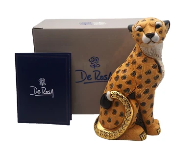 New De Rosa Rinconada Figurine Amazing Cheetah Big Cat Animal DeRosa - Image 1 of 4