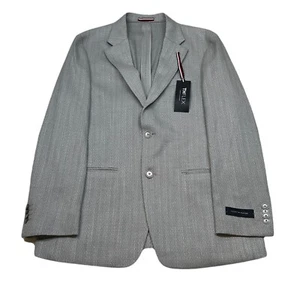 Tommy Hilfiger Sport Coat Mens 38S 38 Gray Herringbone Stretch $295 - Picture 1 of 11