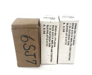 Vintage General Electric 12AT7WC 6SJ7 Radio Audio Vacuum Tubes Lot Of 3 - Picture 1 of 9