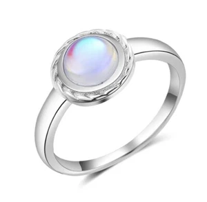 Moonstone Ring Genuine Sterling Silver 925 Sizes L N P Authentic Ladies Womens - Picture 1 of 6