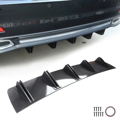 For Lincoln MKZ MKS Sedan Rear Diffuser Bumper Lip Spoiler Splitter Carbon Fiber - Image 1 of 4