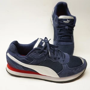 Neu! Puma Vista Unisex Herren 8 Damen 9,5 blau/weiß/rot Laufschuhe 369365-02 - Bild 1 von 11