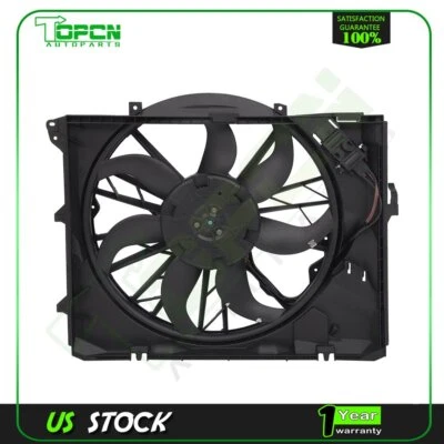 Electric Engine Radiator Cooling Fan Assembly For 2007 2008 2009-2013 BMW 328I - Image 1 of 4
