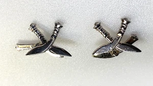 Vintage Sterling Silver Cufflinks 925 Kukri 6.29g - Picture 1 of 9
