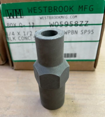 SWAGE NIPPLE 3/4" x 1/2" Schedule 160 Concentric Plain Both End A234 WPBN SP95 - Image 1 of 4