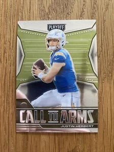 Justin Herbert Call to Arms 2021 Panini Playoff #CA-JHE NFL CHARGERS - Bild 1 von 2