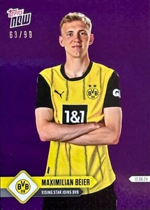 2024 Topps Now #1 Maximilian Beier Purple Parallel 63/99 RC - Bild 1 von 2