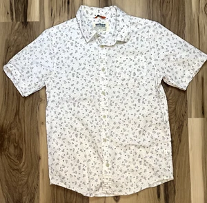 Urban Pipeline Boys White Pineapple Button Up Short Sleeve Shirt - XL - Picture 1 of 10