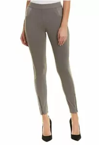 Hue Gray Microsuede Blocked Denim Curvy Leggings Sz XL (16-18) U17996 - Picture 1 of 4