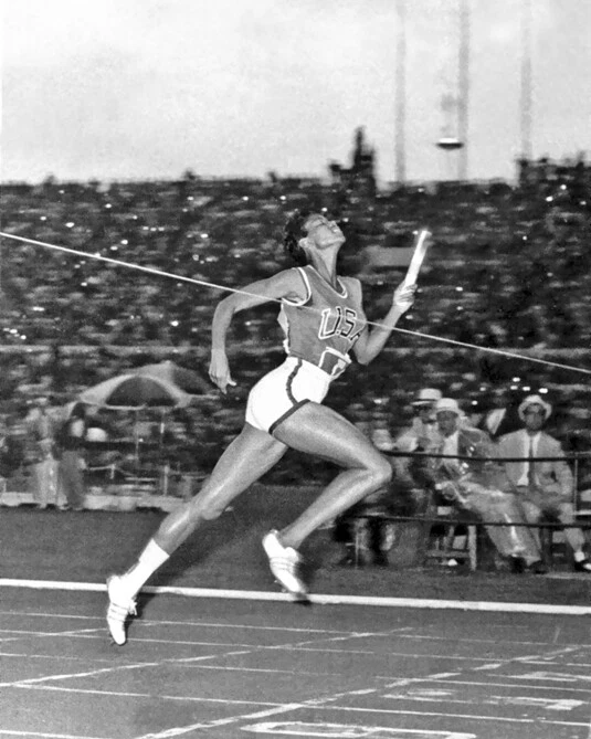 1960 USA Sprinter WILMA RUDOLPH Glossy 8x10 Photo Rome Olympics Gold Medal - Image 1 of 1