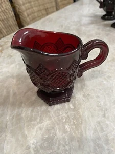 Avon Cape Cod Ruby Red Glass Creamer - Picture 1 of 4