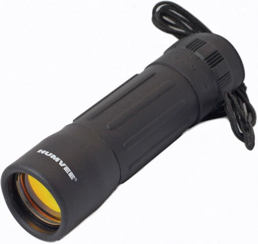Humvee Monocular 10x25 Black HMV-B-MONO-BLK 4 3/8" overall. Anti-reflective ruby - Image 1 of 2