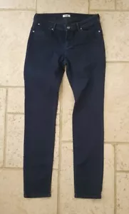 Wrangler Men's Dark Navy Blue Slim Denim Jeans 29x32 Stretch ~ Excellent - Picture 1 of 13
