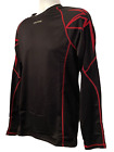 NEW! POLARIS Mens L Midweight BASE LAYER Top Crew Neck Long Sleeve Black Red
