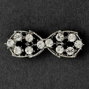 Crystal Rhinestone Hook & Eye Closure by pc, Crystal/Silver, TR-10871 - Picture 1 of 3
