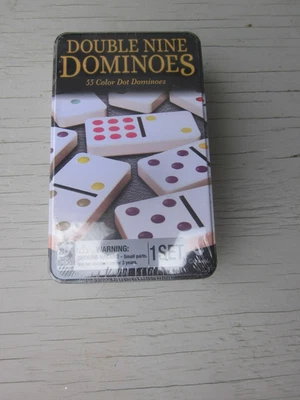 Cardinal Classics Double Nine Dominoes Set Line 9 color dot 55 total NEW - Image 1 of 4