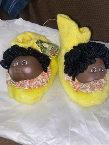 Vintage Cabbage Patch Kids 1984 Hausschuhe Puppenkopf Afroamerikaner Gr.v7-8 Neu - Bild 1 von 8