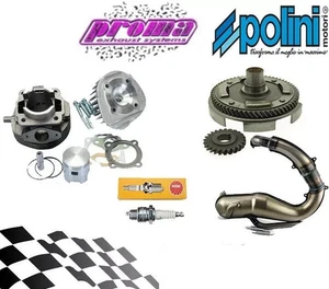 KIT MODIFICA GRUPPO 115cc Ø57,5 POLINI CAMPANA MARMITTA VESPA PK 50 S XL HP N FL - Imagen 1 de 1