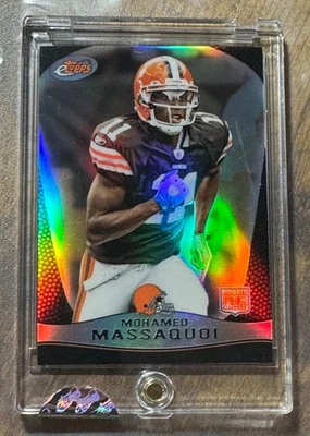 2009 eTopps Encased #28 MOHAMED MASSAQUOI Rookie RC 🏈 CLEVELAND BROWNS 🏈 #/749 - Image 1 of 3