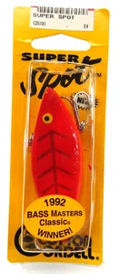 Cotton Cordell Super Spot, 1992 Vintage Bass Master Classic Winner Red SEALED - Bild 1 von 2