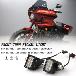 For Harley Softail Low Rider El Diablo FXRST 2022 Front Turn Signals LED Lights - Foto 1 di 13