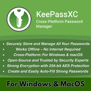 Oprogramowanie menedżera haseł dla Windows i MacOS Nieograniczona liczba urządzeń Dożywotnia licencja - Zdjęcie 1 z 22