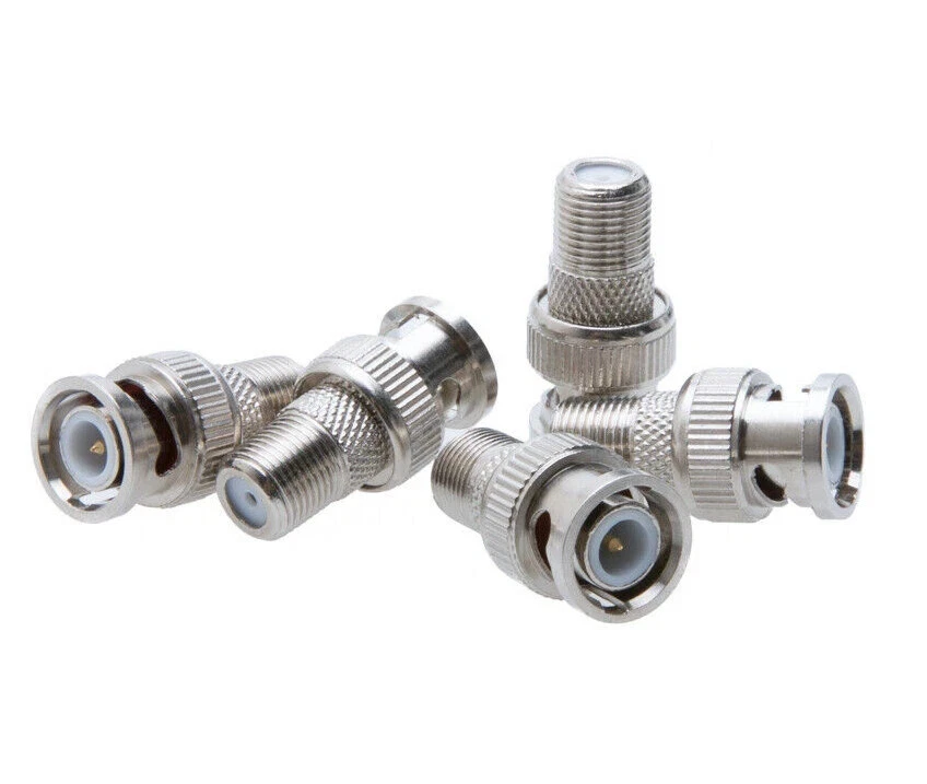 BNC Male to F-Type Female Coaxial Cable Adapter Converter Connector (10) - Image 1 of 1