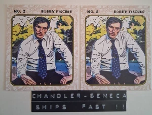 (2) BOBBY FISCHER Mexican Cerveso Rare Chess Cards - Picture 1 of 1