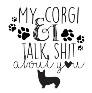 Divertidas calcomanías de vinilo Corgi pegatinas para computadora portátil automóvil yeti pegatinas para ventana personalizadas letras - Imagen 1 de 3