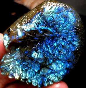 46g Eagle hawk carving Labradorite natural crystal Hand Carved Healing q936 - Picture 1 of 6