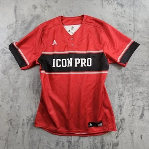 Adidas Jersey Herren Icon Pro Muster Gr. 46 Baseball rot neu mit Etikett kurzärmelig - Bild 1 von 10