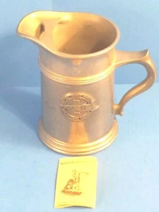 Wilton RWP Armetale 1981 Zinn Pflug Taverne 9" hoch Wasserkrug 64 Unzen Eislippe - Bild 1 von 12