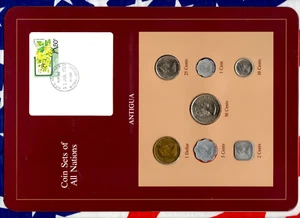 Juegos de monedas de todas las naciones Antigua E.C. 50 centavos 1965-1983 UNC 1965 - Imagen 1 de 2