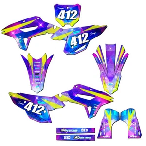 2021-2023 CRF 450 RX SPACE KADET Galaxy Senge kit de gráficos compatible con Honda - Imagen 1 de 10