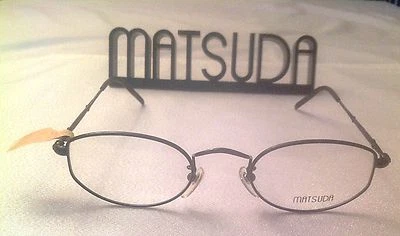 VERY RARE VINTAGE MATSUDA MATTE & SHINY BLACK 2873 BK 5B 49-22-145 EYEGLASS NICE - Image 1 of 4
