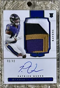 2020 NATIONAL TREASURES AUTO PATCH /48 PATRICK QUEEN RC 4 COLOR RPA - Picture 1 of 2