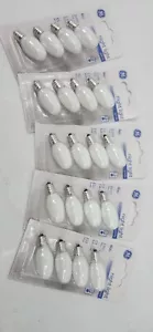 NEW 4 Watt GE Nightlight Clear C7 Lightbulb White (5 Lots of 4) - Picture 1 of 3