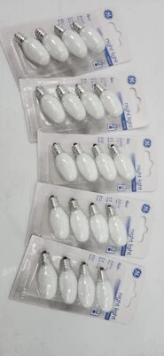 NEW 4 Watt GE Nightlight Clear C7 Lightbulb White (5 Lots of 4) - Image 1 of 3