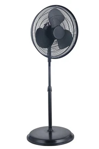 16" 3-Speed Oscillating, Adjustable Pedestal Fan, FS40-19MB, New, Black - Picture 1 of 10