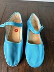 New Womens Mary Jane Shoes Flat Slip On Ballet Sandals Blue Size 9